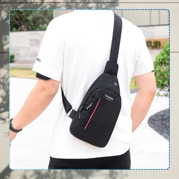 Maža sportinė kuprinė vyrams L132, juoda R279