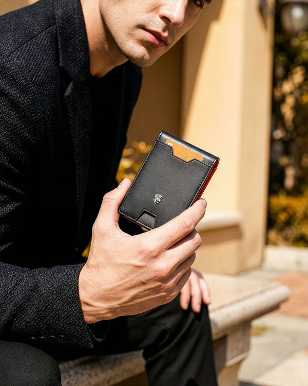 Vyriška plona piniginė, kortelių dėklas su RFID S23