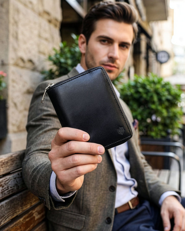 Vyriška vertikali odinė piniginė Stevens S17