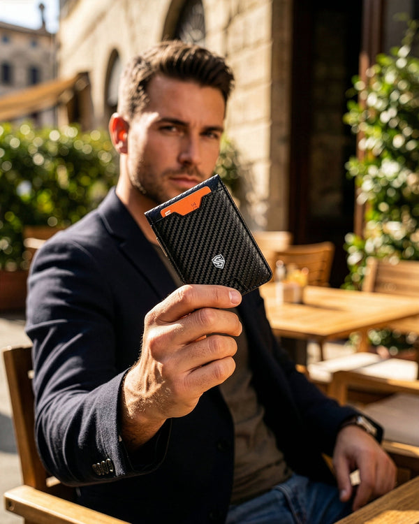 Vyriška plona piniginė, kortelių dėklas su RFID S25