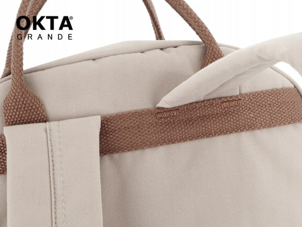 Kuprinė su skyriumi nešiojamam kompiuteriui Himawari, smėlio spalvos