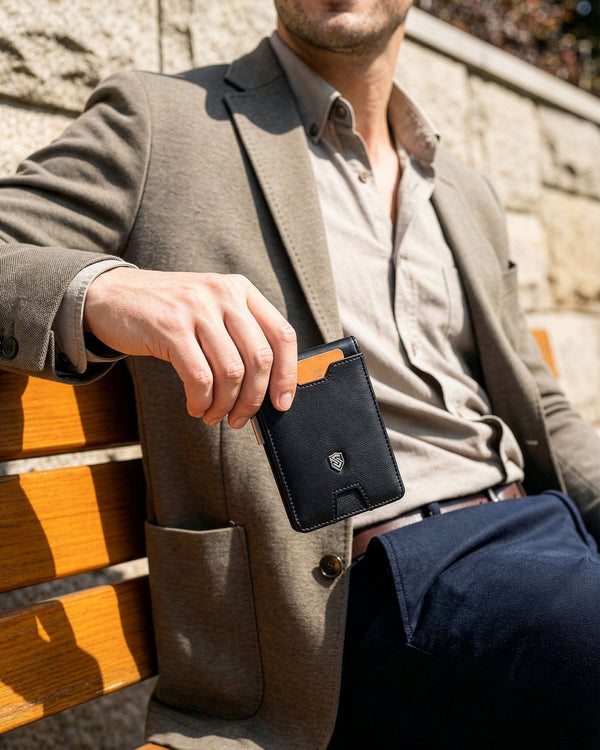 Vyriška plona piniginė, kortelių dėklas su RFID S24