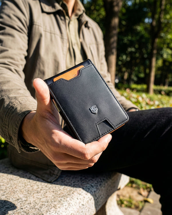 Vyriška plona piniginė, kortelių dėklas su RFID F02 S20