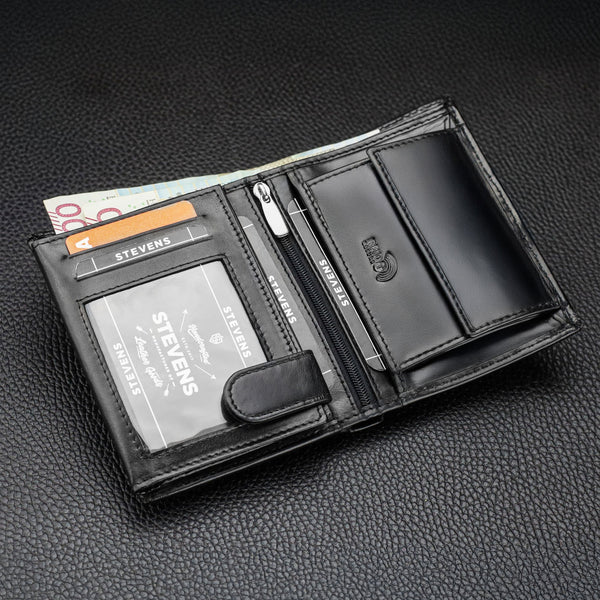 Vyriška vertikali odinė piniginė Stevens DP01 S16