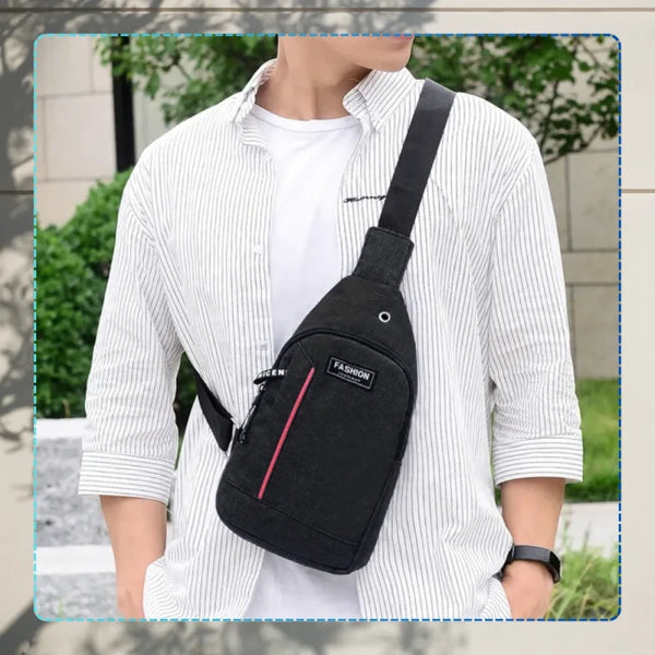 Maža sportinė kuprinė vyrams L132, juoda R279