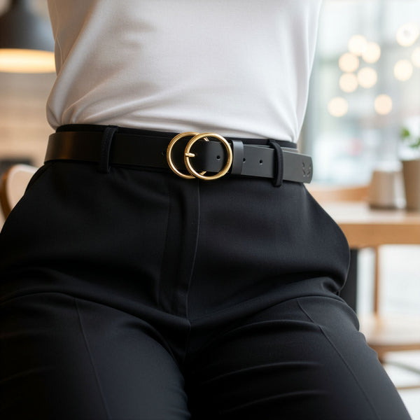 Odinis diržas moterims Stevens, juodas