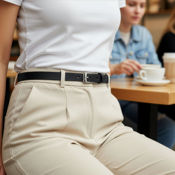 Odinis diržas moterims Stevens, juodas