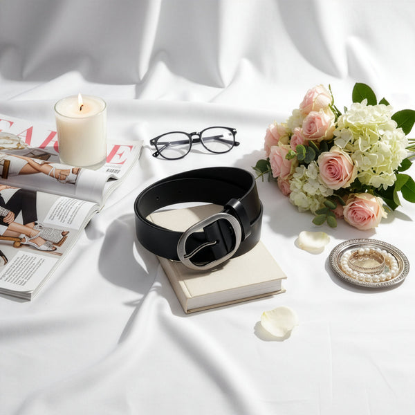 Odinis diržas moterims Stevens Layla, juodas