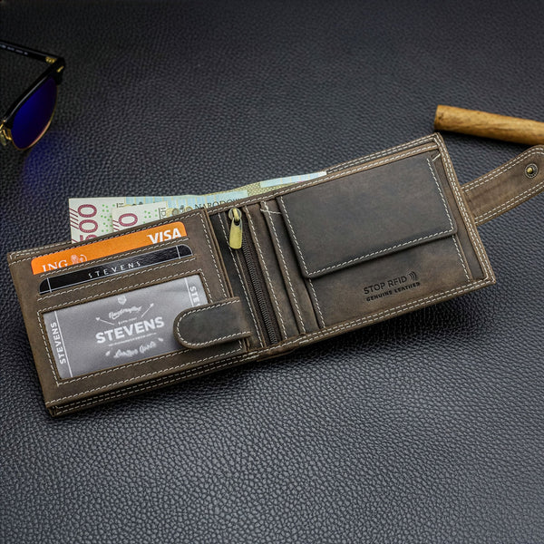 Vyriška odinė piniginė Stevens S190