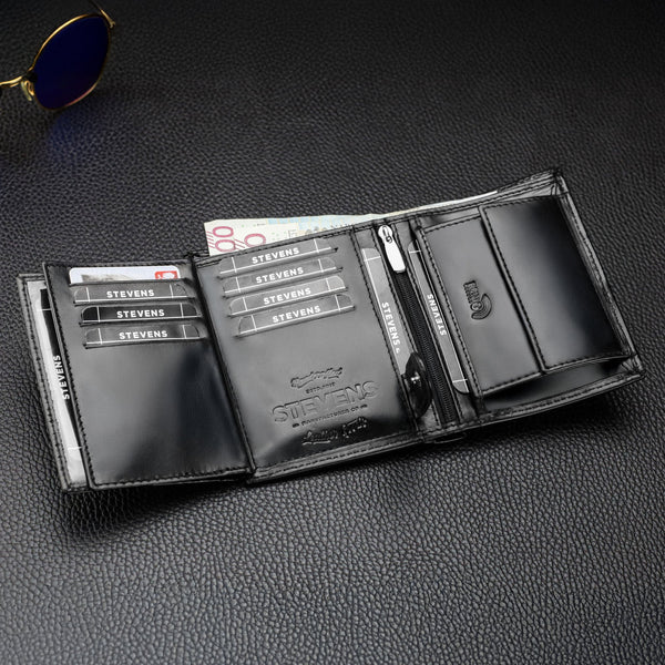 Vyriška vertikali odinė piniginė Stevens DP01 S16