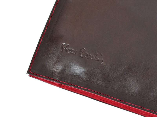 Moteriška odinė rankinė Pierre Cardin 1403, mėlyna/pilka, didelė, telpa A4