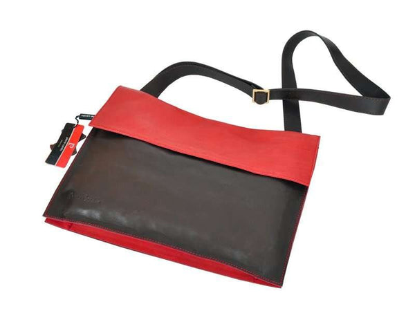Moteriška odinė rankinė Pierre Cardin 1403, mėlyna/pilka, didelė, telpa A4