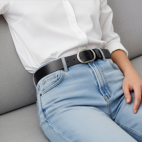 Odinis diržas moterims Stevens Layla, juodas