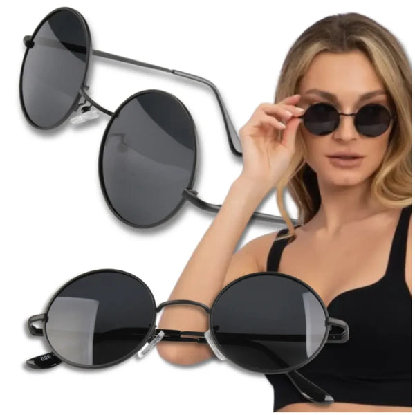 Klasikiniai apvalūs akiniai nuo saulės „Lenon“ – UV400, unisex