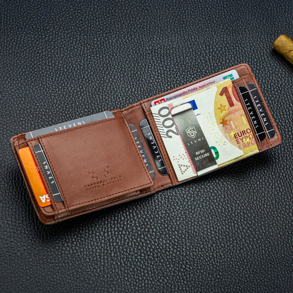 Vyriška plona piniginė, kortelių dėklas su RFID F02 S20