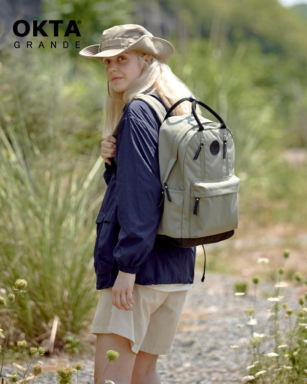 Kuprinė su skyriumi nešiojamam kompiuteriui Himawari, smėlio spalvos