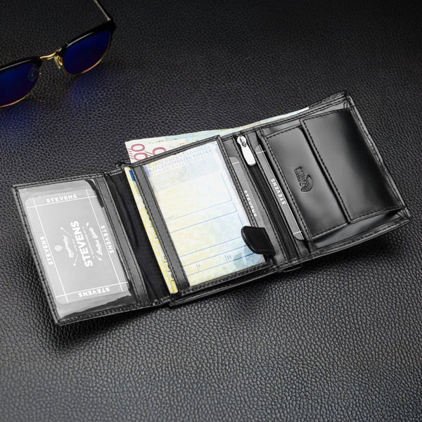 Vyriška vertikali odinė piniginė Stevens DP01 S16