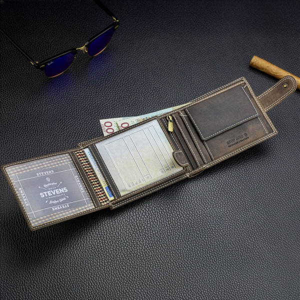 Vyriška odinė piniginė Stevens S190