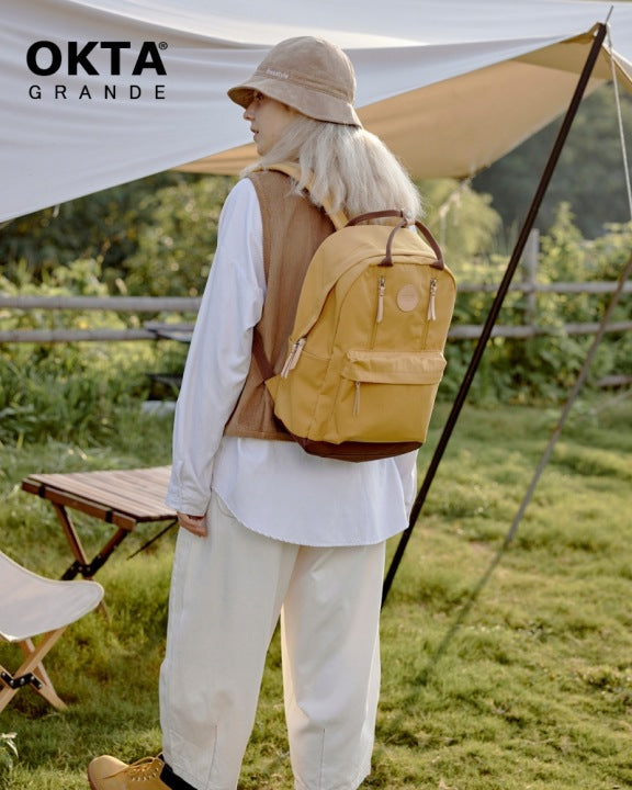 Kuprinė su skyriumi nešiojamam kompiuteriui Himawari, smėlio spalvos