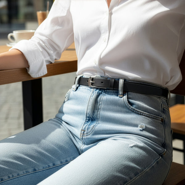 Odinis diržas moterims Stevens, juodas