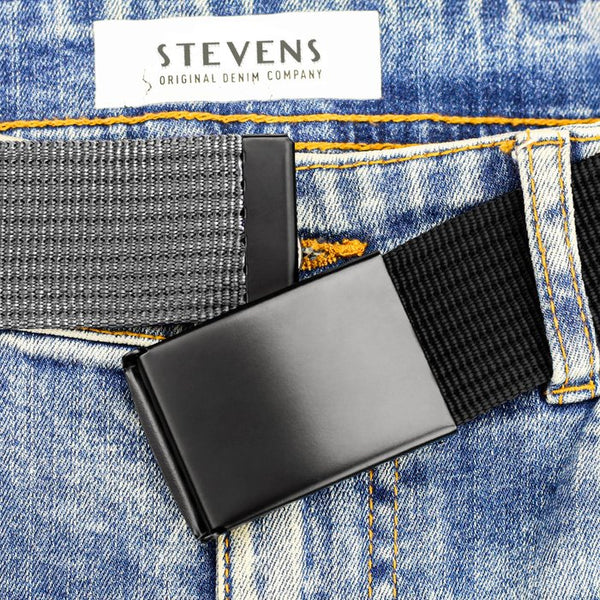 Dviejų diržų komplektas Stevens juodas ir pilkas, 135cm XL, universalus D146