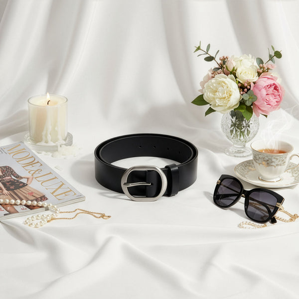 Odinis diržas moterims Stevens Layla, juodas