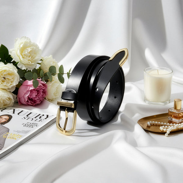 Odinis diržas moterims Stevens Retro Vintage, juodas