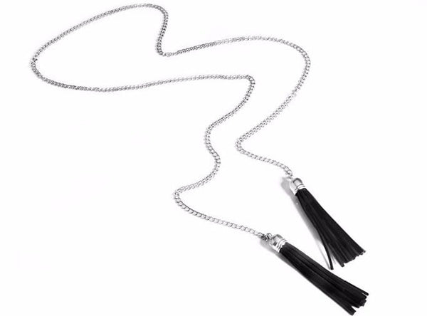 Moteriškas chokeris su kutais/pomponais