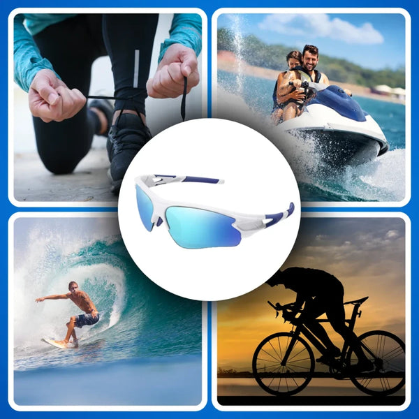 Poliarizuoti sportiniai akiniai nuo saulės vyrams G10 mėlyni