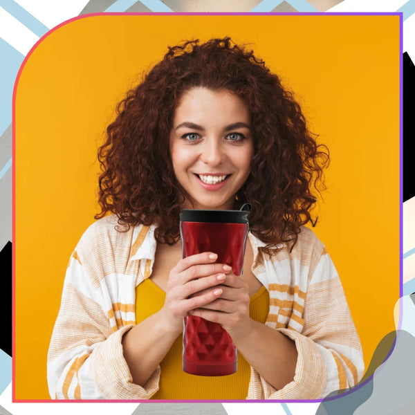 Termo puodelis kavai, raudonas, 500 ml