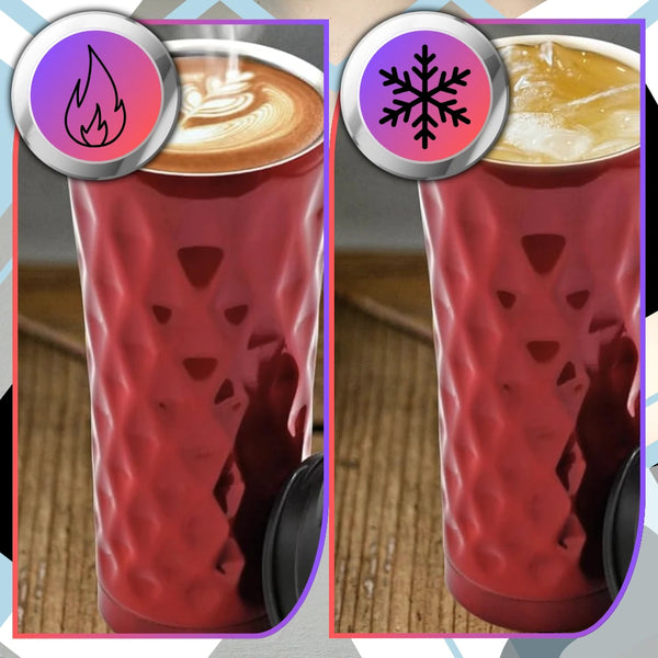 Termo puodelis kavai, raudonas, 500 ml