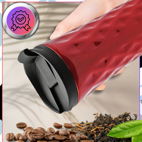 Termo puodelis kavai, raudonas, 500 ml