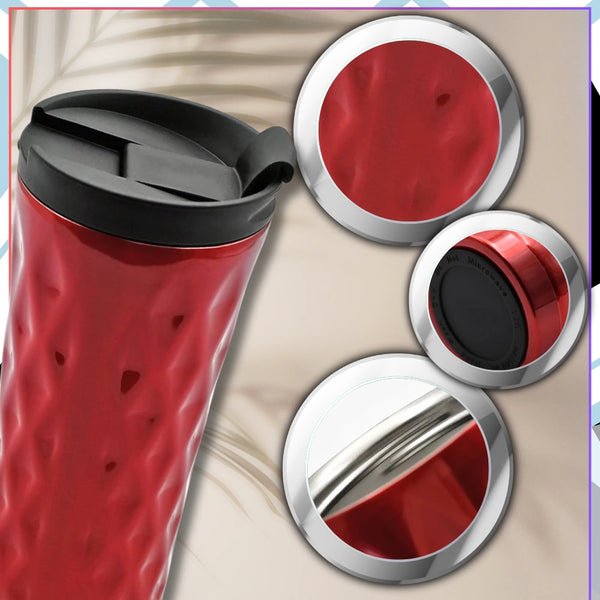 Termo puodelis kavai, raudonas, 500 ml