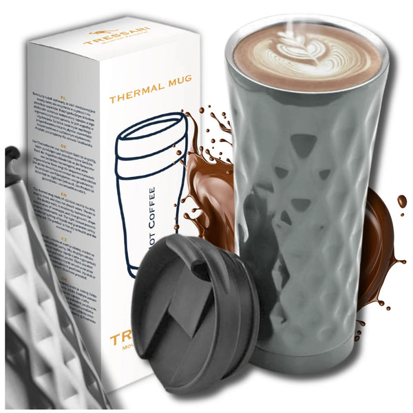 Termo puodelis kavai, metalinis, 500 ml