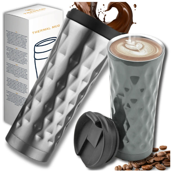 Termo puodelis kavai, metalinis, 500 ml