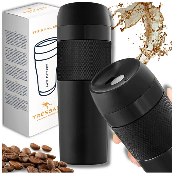 Termo puodelis kavai, juodas, 400 ml