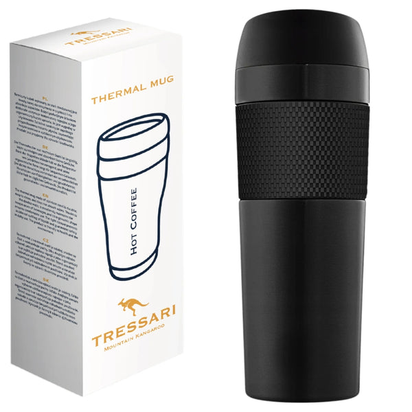 Termo puodelis kavai, juodas, 400 ml