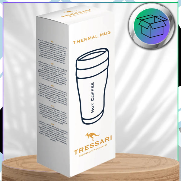 Termo puodelis, juodas, 600 ml, nerūdijantis plienas