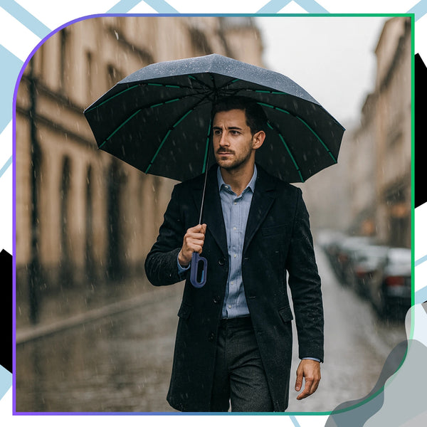 Skėtis, tamsiai mėlynas, automatinis, ANTI-UV