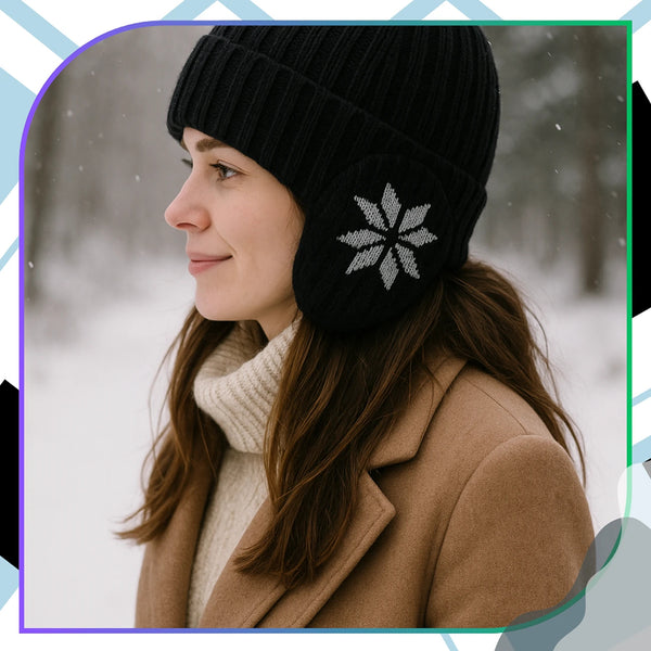 Žieminė juoda beanie kepurė unisex