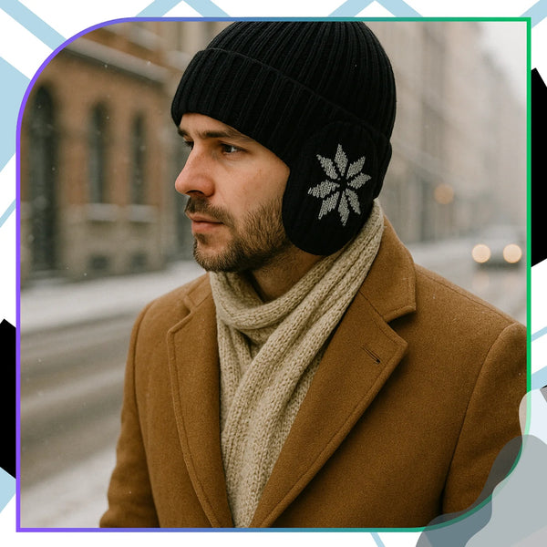 Žieminė juoda beanie kepurė unisex