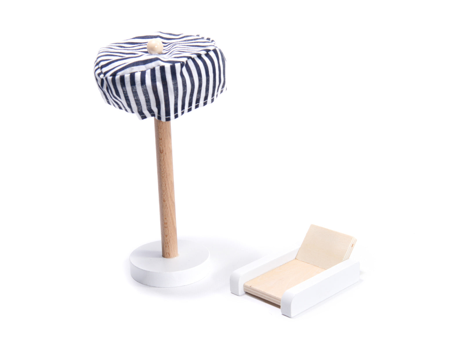 Medinis lėlių namelis su baldais, 78 cm, juodas, su LED