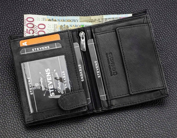 Odinė piniginė vyrams Stevens DP03 S704