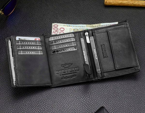 Odinė piniginė vyrams Stevens DP03 S704