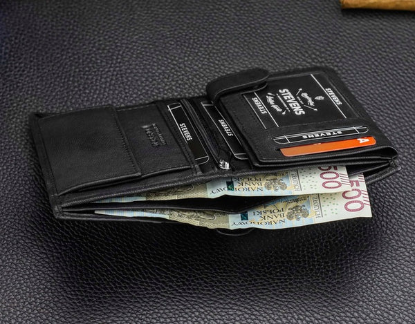 Odinė piniginė vyrams Stevens DP03 S704