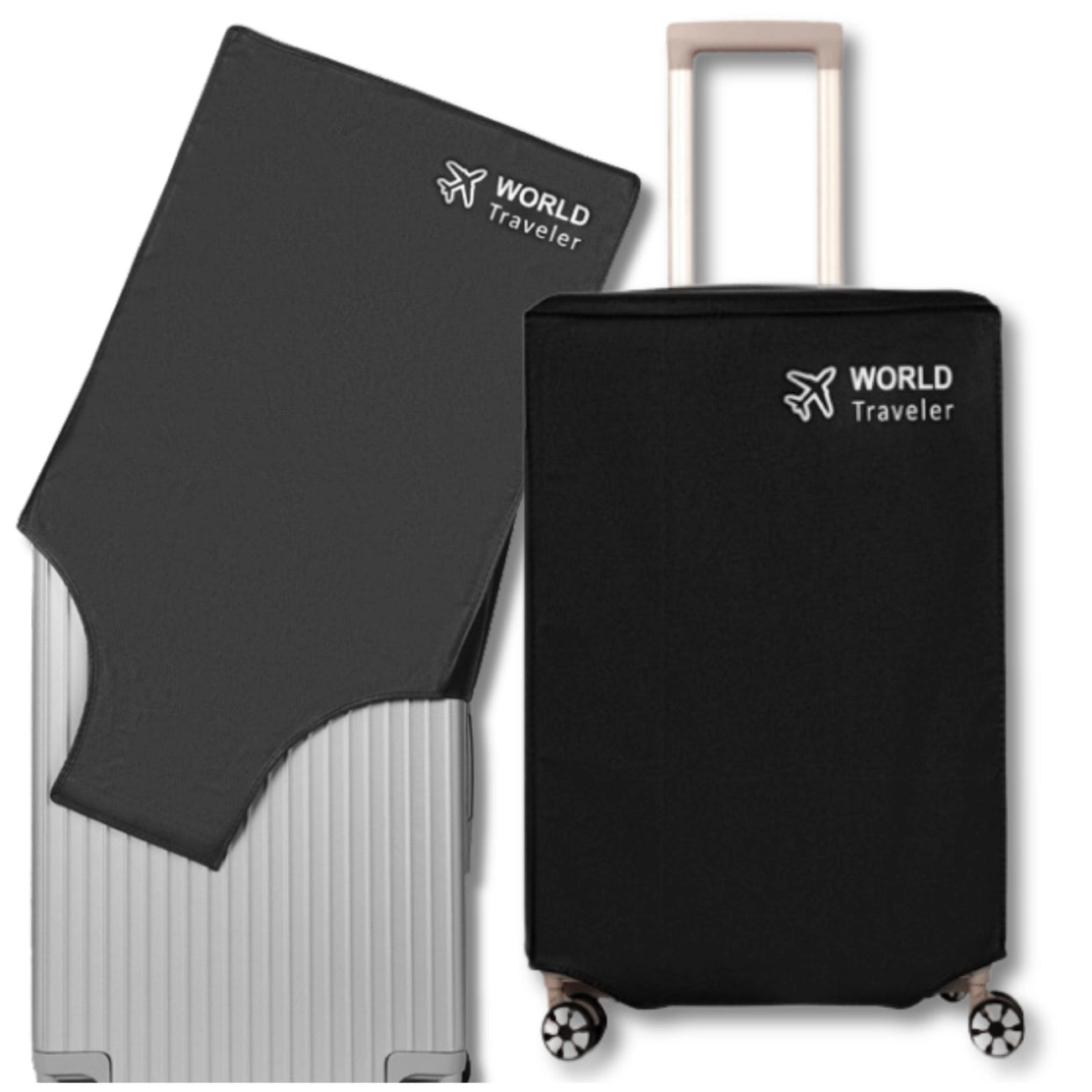 Lagaminų apsauginis užvalkalas, juodas