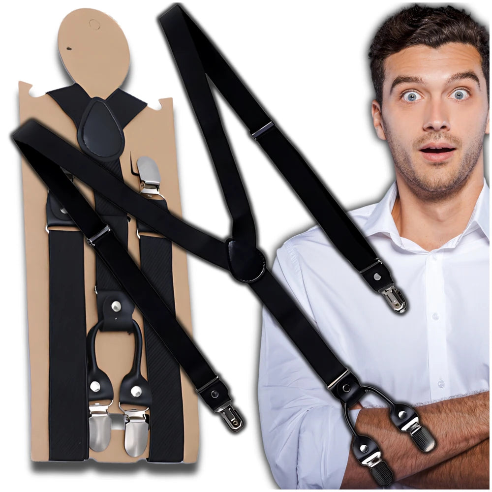 Vyriškos juodos petnešos kelnėms