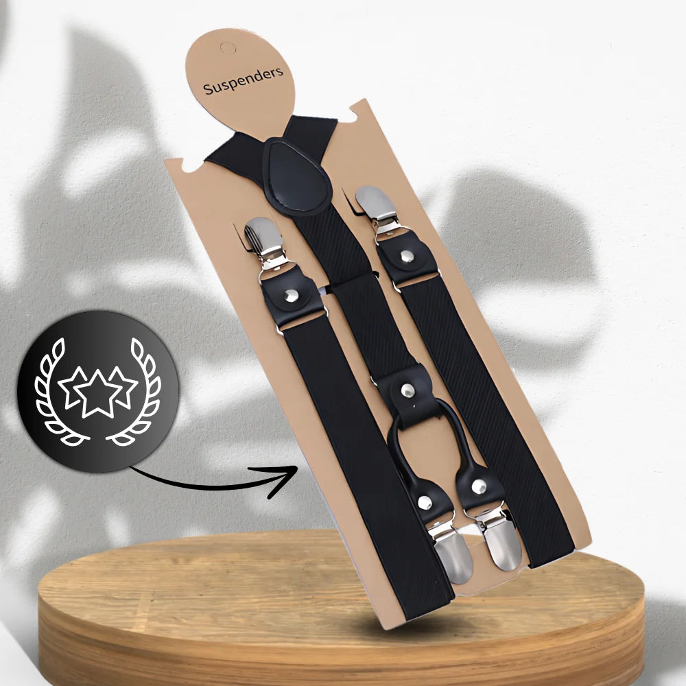 Vyriškos juodos petnešos kelnėms