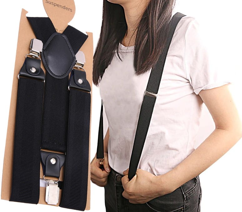 Vyriškos petnešos, plačios, dvigubos, juodos