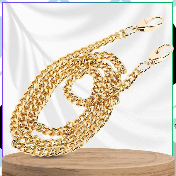 Rankinės dirželis auksinis metalinis 100 cm D25